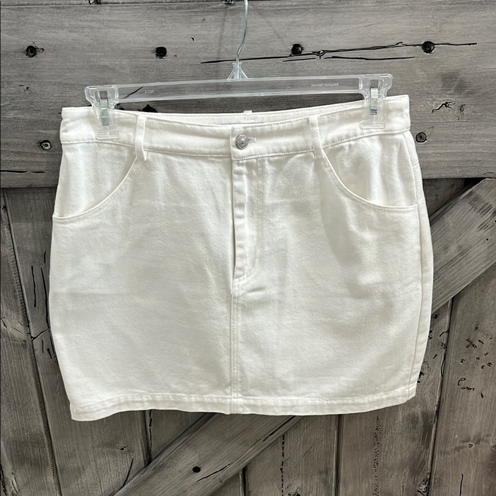 English Factory White Mini Pencil Skirt